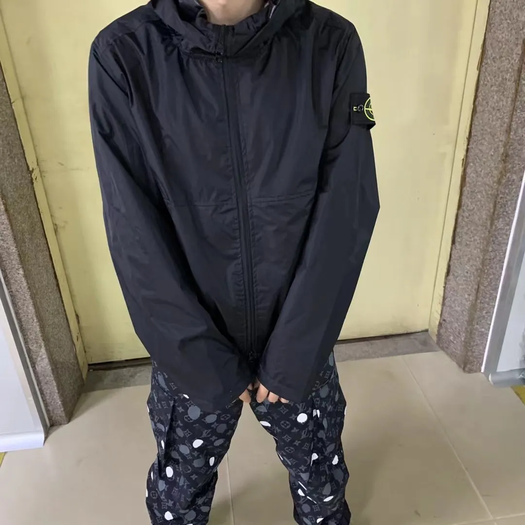 8856#P260💰 Stone Island Stone Island 3L-tc material hooded jacket jacket Color: Black Size: M-XXL